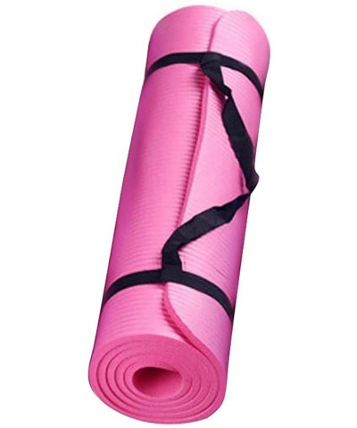 15mm Thick Yoga Mat Non Slip Exercise Mat Pad with Carrying Strap Mesh Bag for Home Gym Fitness Workout Pilates Red - C4198UH...