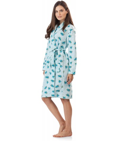 Women's Warm Lightweight Quilted Robe with Pockets - Green - CT12CMTPXA9 $37.80 Robes