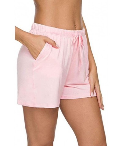 Shorts for Women Pajama Soprt Pants Lounge Sleep Shorts Pajama Bottoms with Pockets Casual Summer - Solid-pink - C1199HKEG2A ...