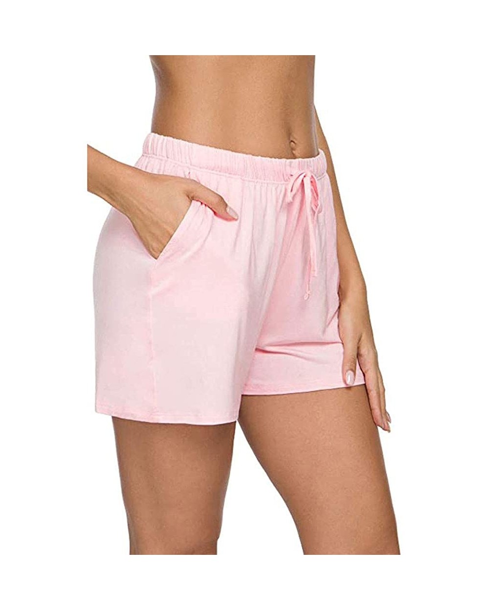 Shorts for Women Pajama Soprt Pants Lounge Sleep Shorts Pajama Bottoms with Pockets Casual Summer - Solid-pink - C1199HKEG2A ...