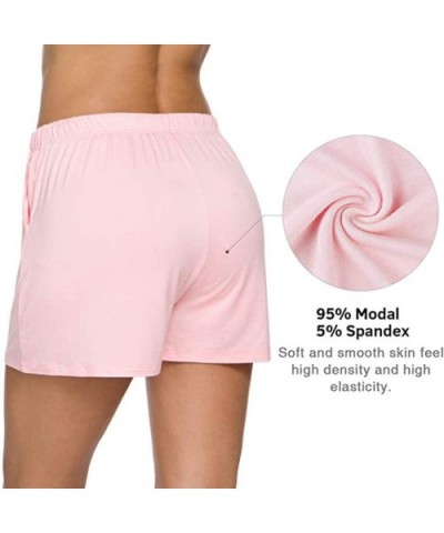 Shorts for Women Pajama Soprt Pants Lounge Sleep Shorts Pajama Bottoms with Pockets Casual Summer - Solid-pink - C1199HKEG2A ...