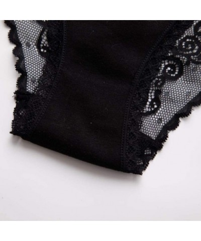 Sexy Lingerie Lace Brief Underpant Sleepwear Underwear Bowknot - Black - C41906TZCX8 $22.02 Bras