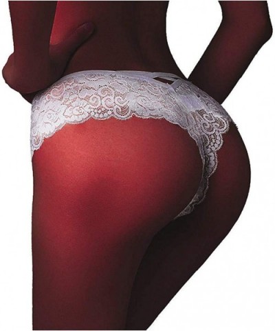 4PC Sexy Women Lace Flowers Low Waist Underwear Panties G-String Lingerie Thongs - White - CV18KZR82Y2 $20.60 Sets