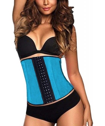 Women Corset Waist Training 3-Breasted Tummy Control Belt Weight Loss Body Shaper Corsets - Blue - CO199MWGZUQ $68.03 Bustier...