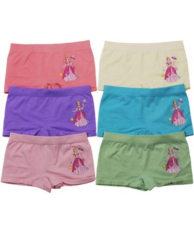 Girls's Junior Teen Pack of 6 Comfortable Seamless Stretch Boyshorts Underwear - Princess With Umbrella - C719DCNYNY0 $26.59 ...