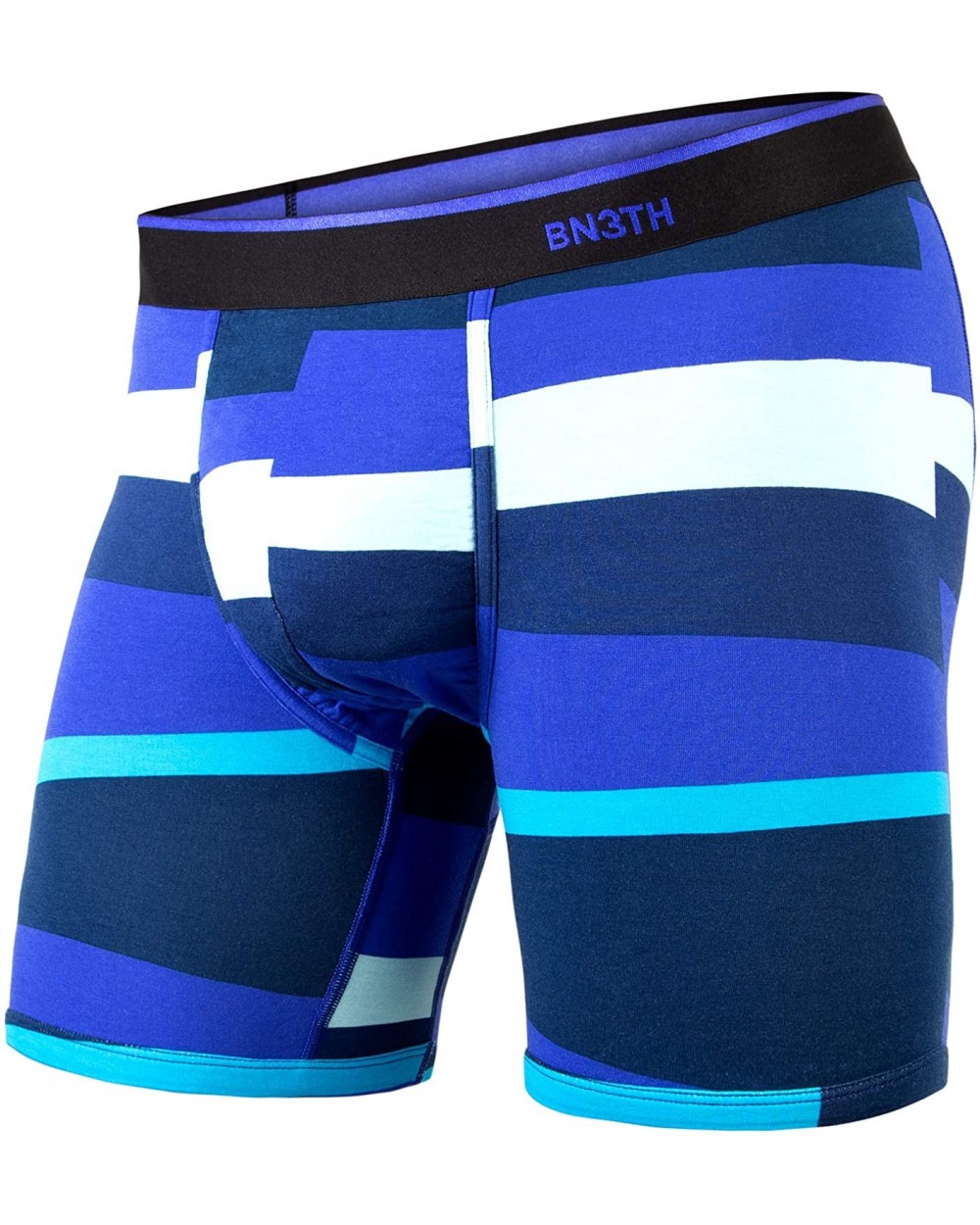 Men's Classic Boxer Brief-Prints Collection (Funky Stripe Blue- Small) - CJ18ORUR2IE $44.78 Boxer Briefs