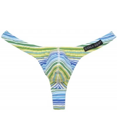 Sexy Men's Underwear Thong - Topspin Stripe - CZ197CQL6EQ $43.24 G-Strings & Thongs