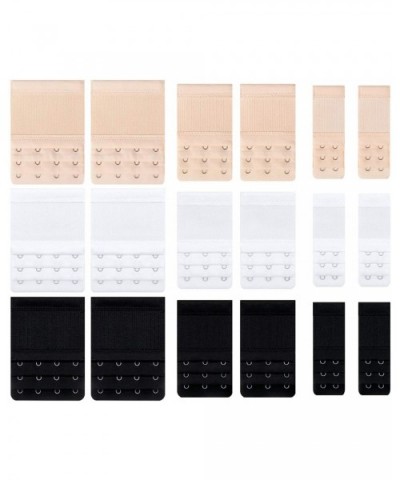 18pcs Women's Bra Extenders Soft Comfortable plus size-2 Hooks/3 Hooks/4 Hook(White Black skin color) - CK18UZIKXN7 $13.24 Ac...