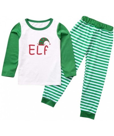 Christmas Baby Kids Letter Printed Tops+Pants Xmas Family Matching Pajamas Set - White - CF18ZAN32D0 $26.26 Thermal Underwear