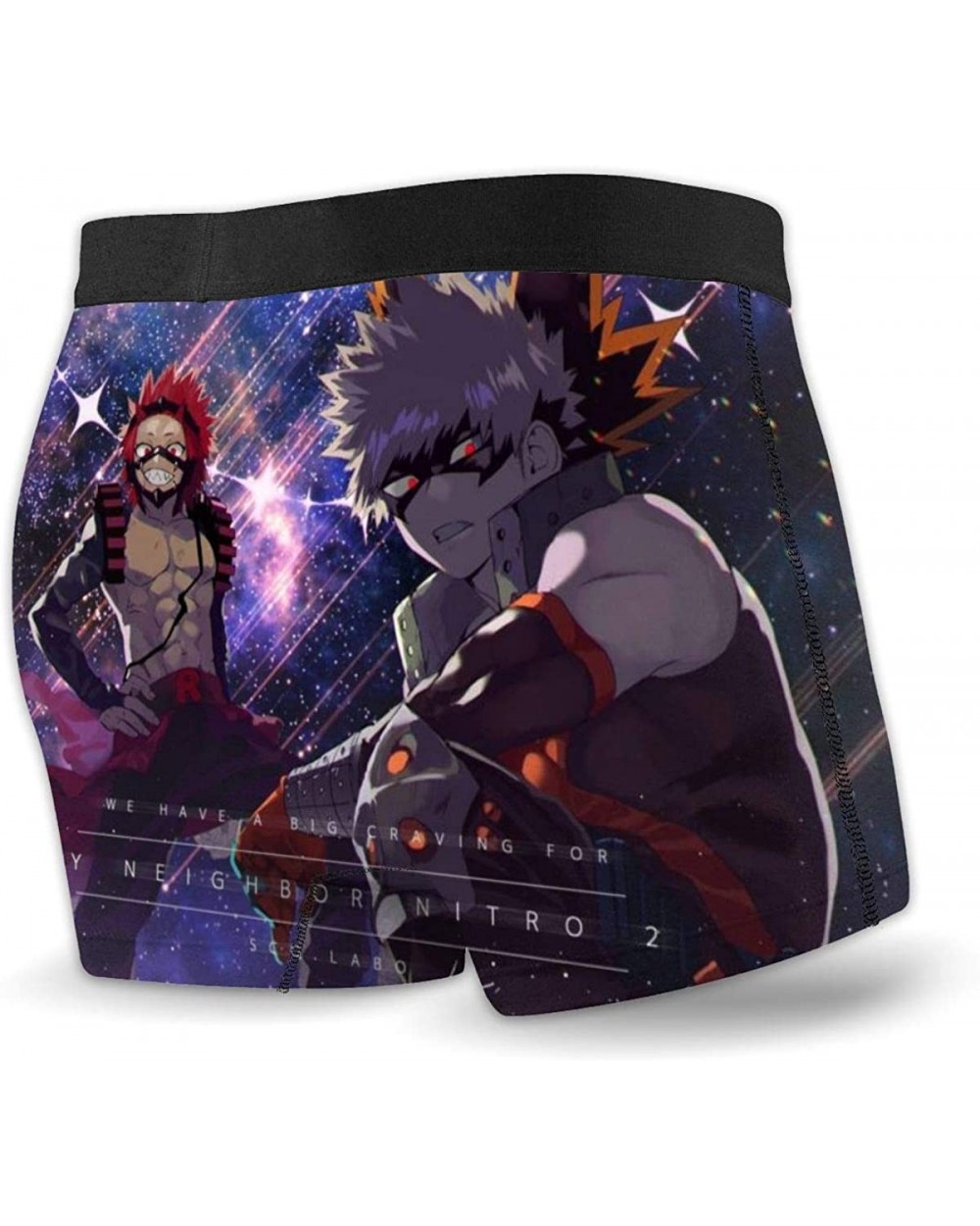 My Hero_Academia Starry Underwear Graphic Boxer Briefs Low Rise Short Cut Underpants for Adult Men's - Black - CI192UACCR0 $2...