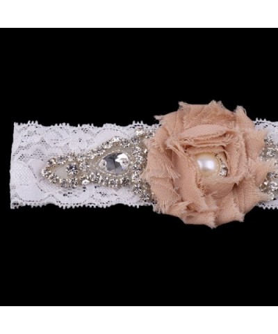 Shiny Crystal Pearls Lace Garter Wedding Wedding Shower - Brown - CH19CSRU66N $15.09 Garters & Garter Belts