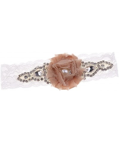 Shiny Crystal Pearls Lace Garter Wedding Wedding Shower - Brown - CH19CSRU66N $15.09 Garters & Garter Belts