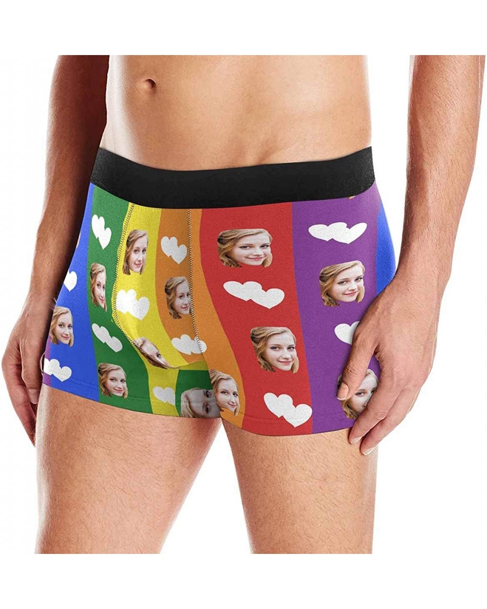 Personalized Photo Underwear Custom Design Face on Men Boxer Brief - Multi2 - CB1945X8ONY $31.01 Boxer Briefs