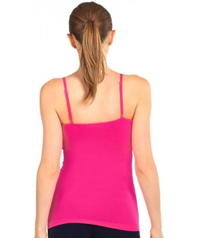 Camisole - Women's Basic Spaghetti Strap Camisole Tank Top - Hot Pink - CK186MZ3XX7 $12.72 Camisoles & Tanks