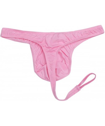 US Mens Strap O Ring Thong Brief Underwear - Pink - CF182KXYZ2X $22.55 G-Strings & Thongs