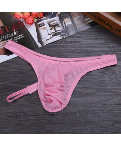 US Mens Strap O Ring Thong Brief Underwear - Pink - CF182KXYZ2X $22.55 G-Strings & Thongs