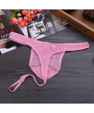 US Mens Strap O Ring Thong Brief Underwear - Pink - CF182KXYZ2X $22.55 G-Strings & Thongs