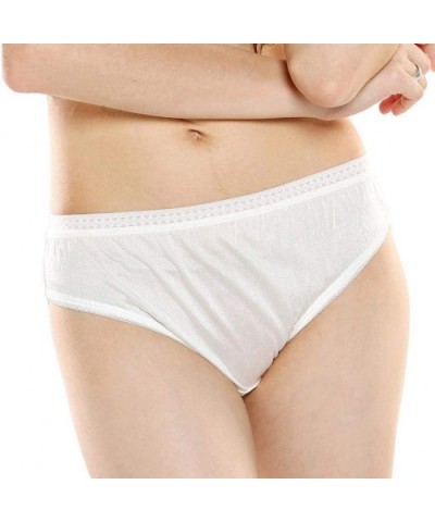 Women's 100% Silk Knitted Midrise Panties Briefs - White - C111MYFVCQ7 $26.41 Panties