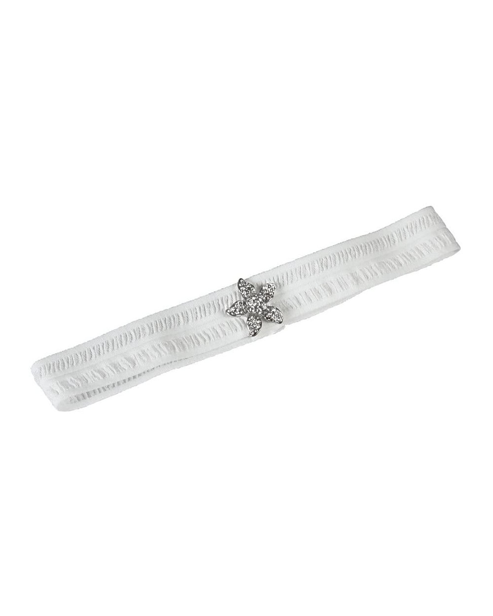 Garter- Large- Sydney Ruffled Elastic- White - White - CP11LMVYRQV $27.60 Garters & Garter Belts