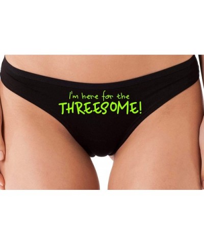 Hotwife Here for The Threesome Black Thong Shared Hot Wife Ass - Lime Green - CW18NUUHDWG $21.12 Panties