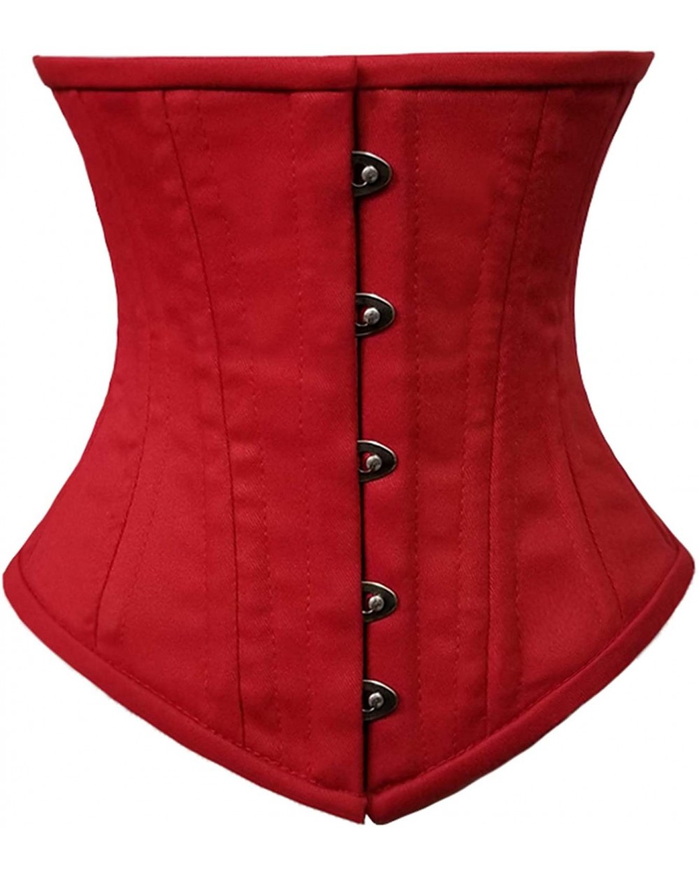 Heavy Duty 26 Double Steel Boned Waist Training Underbust Tight Shaper Corset 8802 - Red Cotton (Short Or Normal Torso-fit We...