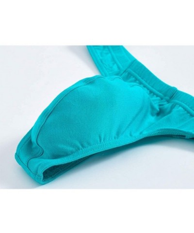 Bamboo Mens Thong Underwear Sexy Man Thong Butt-Flaunting Mens G-String T-Back - Green - CQ18SX947SG $17.32 G-Strings & Thongs