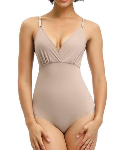 Shapewear Bodysuit for Women Tummy Control Body Shaper Seamless Firm Control Faja Body Briefer - Beige-1 - C818XTRY3C4 $24.64...