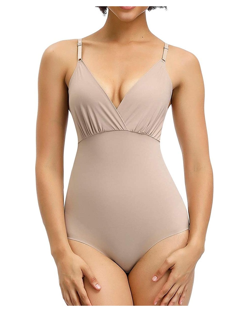 Shapewear Bodysuit for Women Tummy Control Body Shaper Seamless Firm Control Faja Body Briefer - Beige-1 - C818XTRY3C4 $24.64...