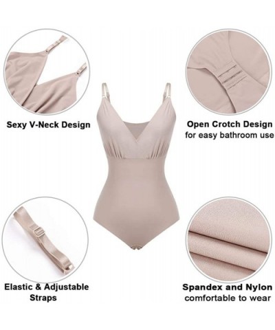 Shapewear Bodysuit for Women Tummy Control Body Shaper Seamless Firm Control Faja Body Briefer - Beige-1 - C818XTRY3C4 $24.64...