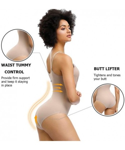 Shapewear Bodysuit for Women Tummy Control Body Shaper Seamless Firm Control Faja Body Briefer - Beige-1 - C818XTRY3C4 $24.64...