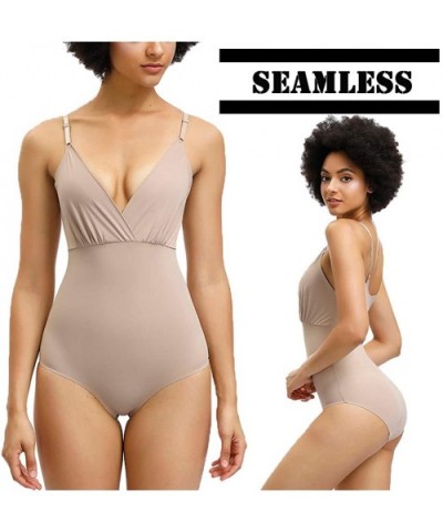 Shapewear Bodysuit for Women Tummy Control Body Shaper Seamless Firm Control Faja Body Briefer - Beige-1 - C818XTRY3C4 $24.64...