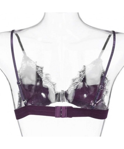 Women Plus Size Vest Crop Wireless Bra Lingerie Lingerie Underwear Camisole - C Purple - CO196HHTM7X $13.93 Camisoles & Tanks