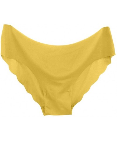 Fashion Solid Color Panties Sheer Sexy Underpant Women Underwear Knickers - Gold - CT199AI3GX5 $16.39 Accessories