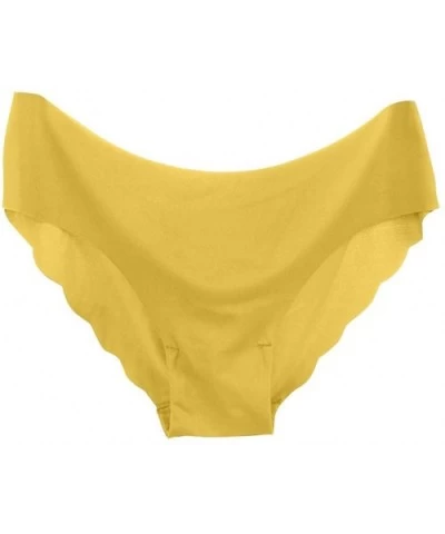 Fashion Solid Color Panties Sheer Sexy Underpant Women Underwear Knickers - Gold - CT199AI3GX5 $16.39 Accessories