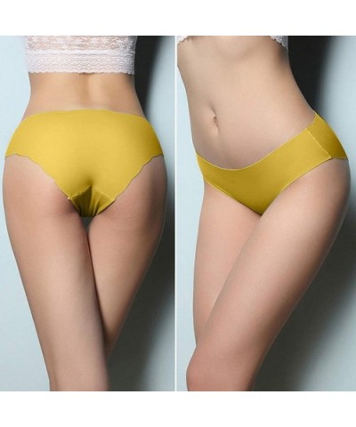 Fashion Solid Color Panties Sheer Sexy Underpant Women Underwear Knickers - Gold - CT199AI3GX5 $16.39 Accessories