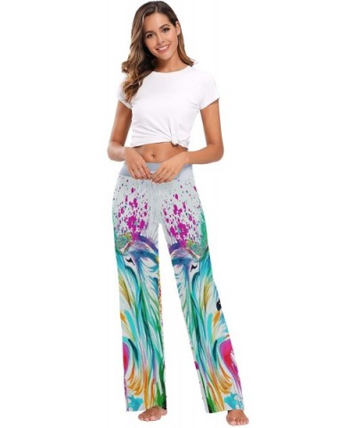 Women's Pajama Pants Print Drawstring Wide Leg Lounge Trouser Casual and Comfortable Sleepwear Pants - Color25 - C8199CKYUDW ...