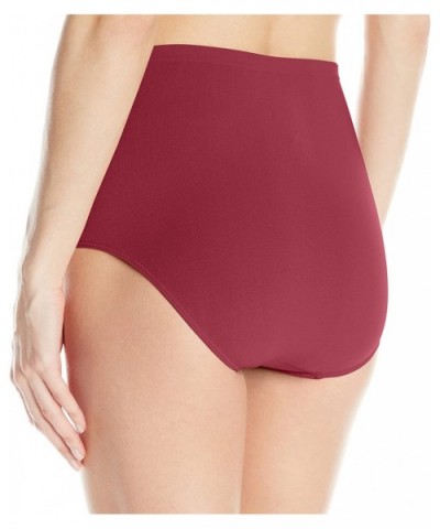 Women's Cotton Blend Seamless Panty - Merlot - CT1257Q6EQR $16.92 Panties