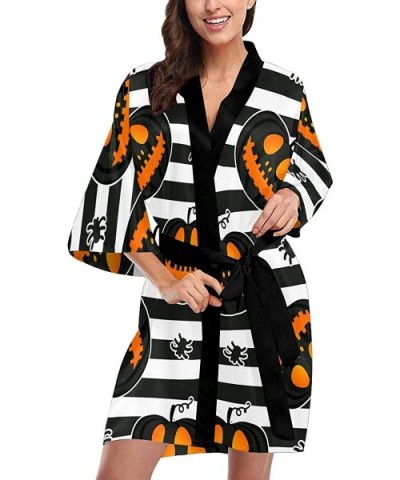 Custom Hipster Guitar Pizza Cartoon Women Kimono Robes Beach Cover Up for Parties Wedding (XS-2XL) - Multi 4 - C3194S4SGH4 $7...