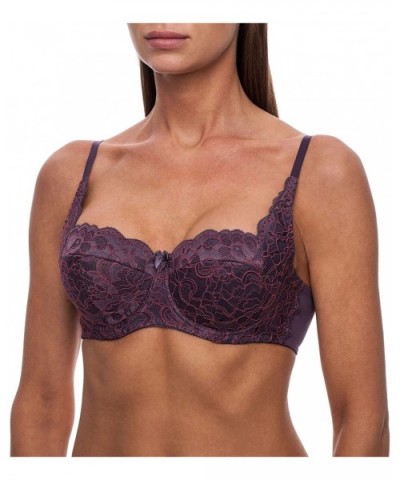 Women's Sexy Push Up Balconette Lace Shelf Bra - Lilac 2 - C518DDHNCX8 $44.99 Bras