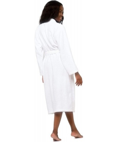 Terry Cloth Robes for Women and Men 100% Turkish Cotton Kimono Womens Robe Mens Bathrobe | White Velour- XX-Large - White - C...