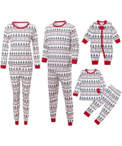 Stripe Unisex Long Sleeve Christmas Family Matching Set Homewear - Mom - CB18YQNAZQ2 $38.71 Sleep Sets