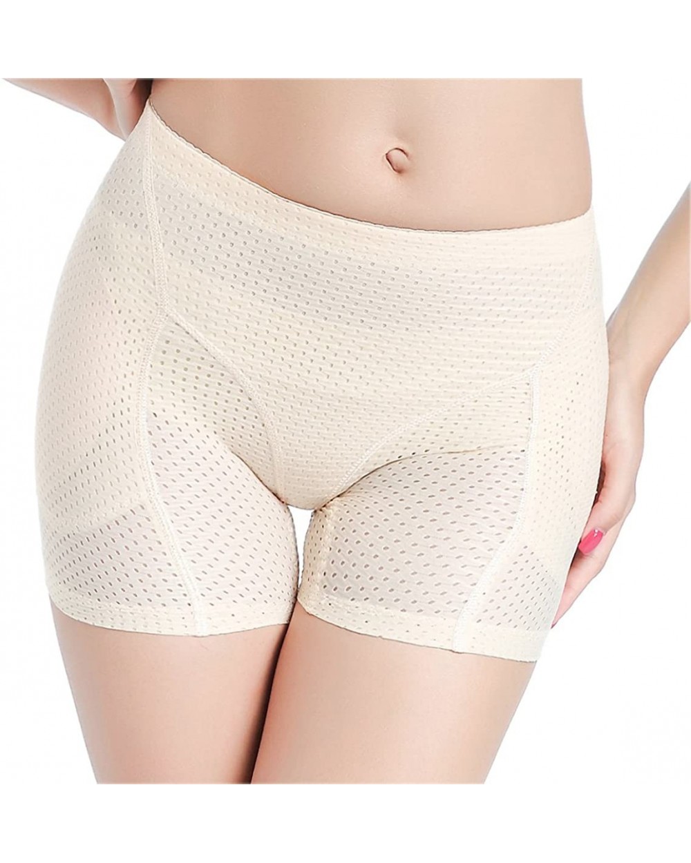 Butt Lifter Hip Enhancer Control Panty Padded Boy Shorts Women's Seamless Body Shpaer - Beige - CB18668GNXD $15.07 Shapewear