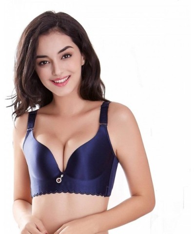 Women Full Coverage Push Up Wireless Padded Seamless T-Shirt Bra - Sapphire - CA188HU7ZNO $30.84 Bras