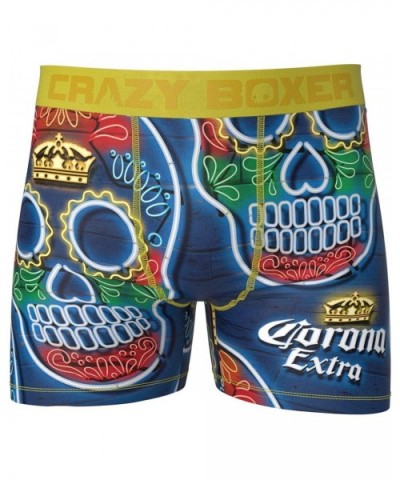 Men's Dia de los Muertos Corona Boxers - CQ18GO8K9AU $25.16 Boxers