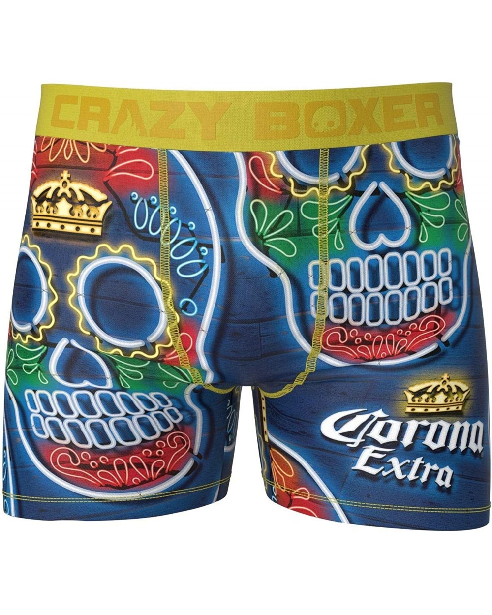 Men's Dia de los Muertos Corona Boxers - CQ18GO8K9AU $25.16 Boxers