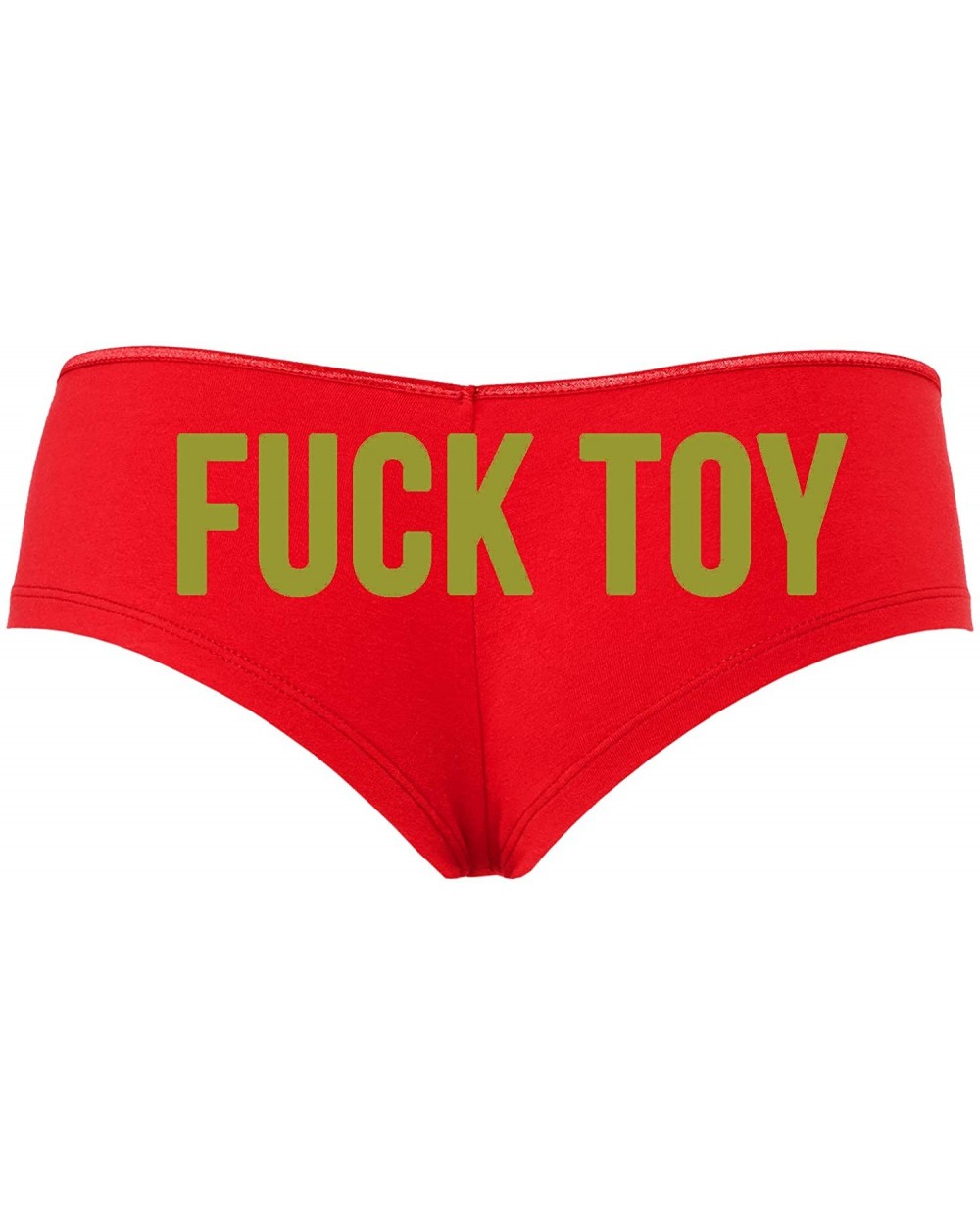 Fucktoy Fuck Toy Boyshort Owned BDSM Slut Panties DDLG - Gold - C718STH7H8C $22.03 Panties