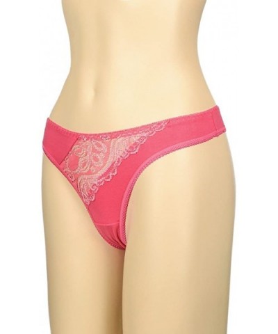 Thong Style Panties Assorted Styles and Colors (Pack of 12) - 09 Coral - CX12NU7648M $26.68 Panties