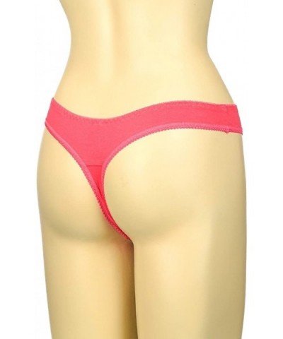 Thong Style Panties Assorted Styles and Colors (Pack of 12) - 09 Coral - CX12NU7648M $26.68 Panties