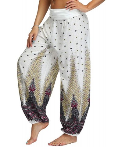 Women's Boho Harem Yoga Pants Floral Print Baggy Comfy Hippie Palazzo Pants - Type E - CH18Z29WK5O $20.41 Bottoms