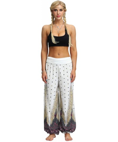 Women's Boho Harem Yoga Pants Floral Print Baggy Comfy Hippie Palazzo Pants - Type E - CH18Z29WK5O $20.41 Bottoms